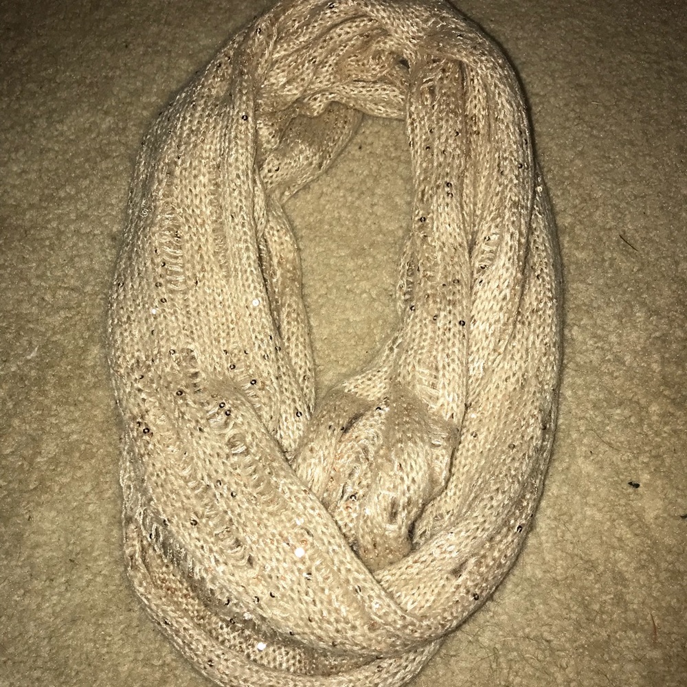 Tan sequence infinity scarf